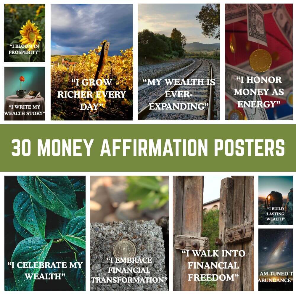 30 Money Affirmation Posters Bundle