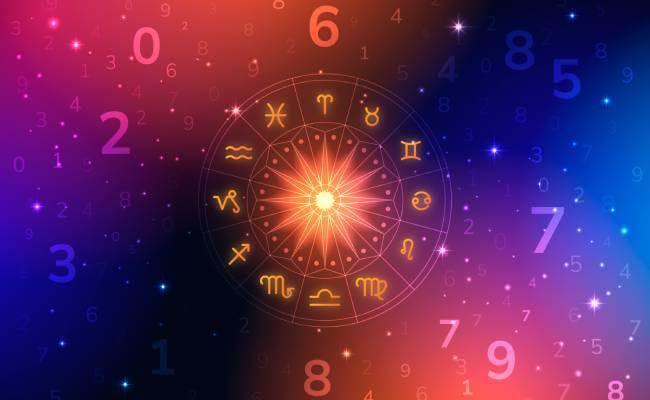 Astrology zodiac circle featuring all twelve signs from Aries to Pisces with dates and symbols