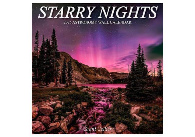 Starry Nights 2026 Astronomy Wall Calendar - photography of the northern lights, Milky Way, outer space, stars, and more (12" x 12")