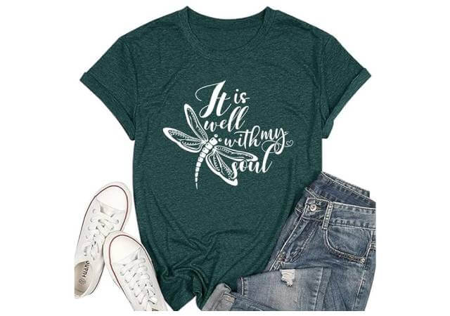 Be Still and Know Shirts for Women Casual Short Sleeve Christian Tee Tops