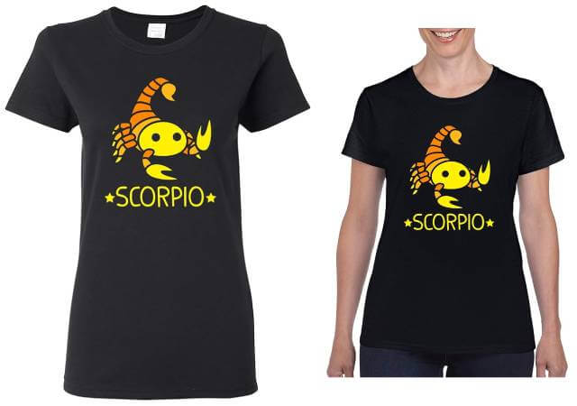 Cartoon Astrology Scorpio - Scorpion Birthday Horoscope Womens T Shirt